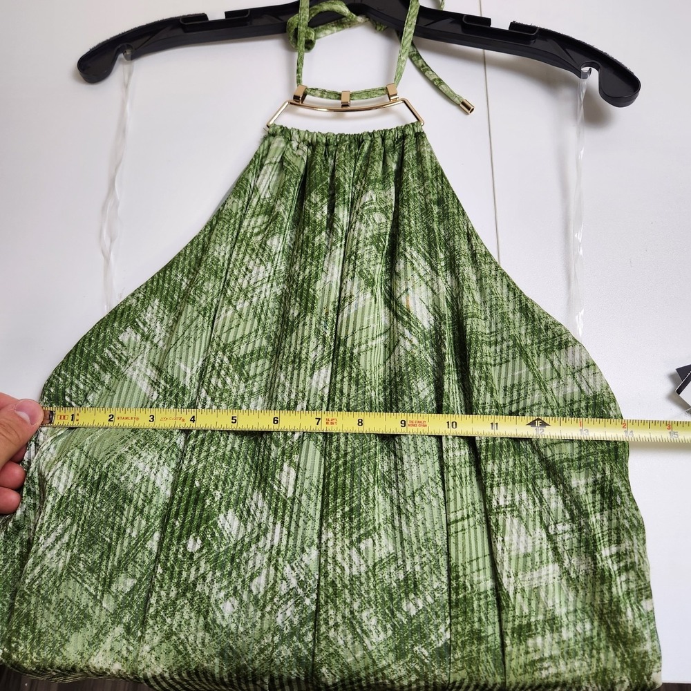 R & M Richards Printed Sleeveless Maxi Olive Keyhole Dress Womens Size L NWT - Picture 8 of 10